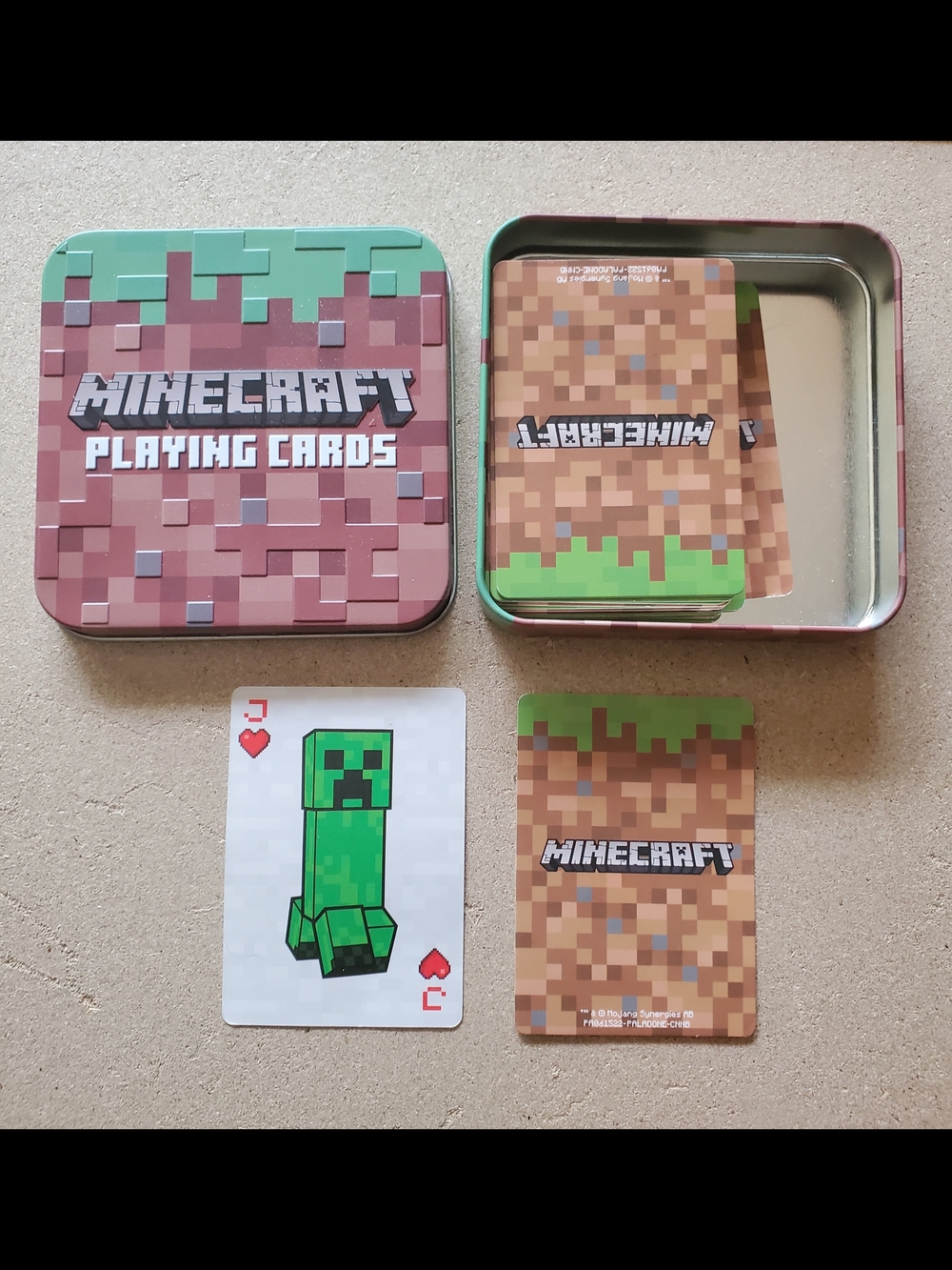 Minecraft Playing Cards In Tin